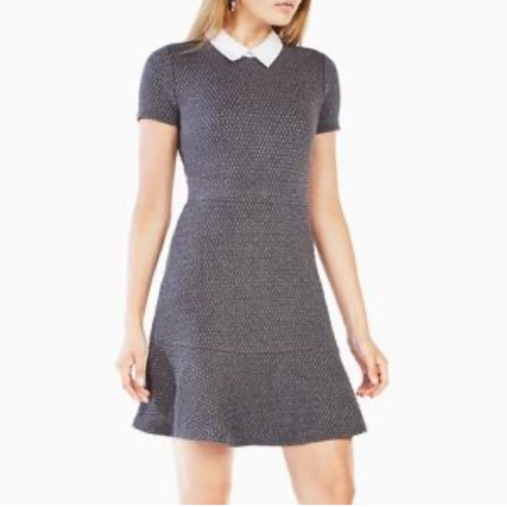 BCBG MAXAZRIA structured collar dress